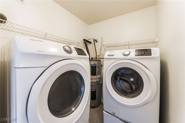 2141 Hussium Hills St Unit 108, Las Vegas, NV 89108 - laundry room featuring water heater and washer and dryer
