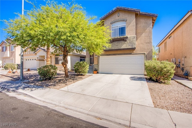 1844 Ghost Trace Ave, Las Vegas, NV 89183 - traditional-style home with an attached garage, driveway, and stucco siding