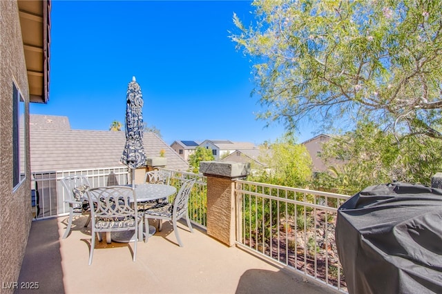 1844 Ghost Trace Ave, Las Vegas, NV 89183 - balcony with outdoor dining area and area for grilling