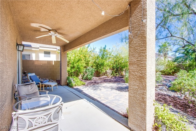 1844 Ghost Trace Ave, Las Vegas, NV 89183 - view of patio featuring a ceiling fan