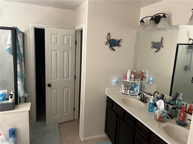 7064 Coventry Glenn Rd, Las Vegas, NV 89148 - full bathroom featuring double vanity and tile patterned flooring