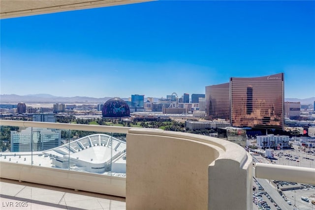 2877 Paradise Rd Unit 3202, Las Vegas, NV 89109 - balcony featuring a city view and a mountain view