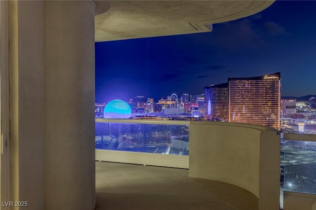 2877 Paradise Rd Unit 3202, Las Vegas, NV 89109 - pool at twilight featuring a view of city lights