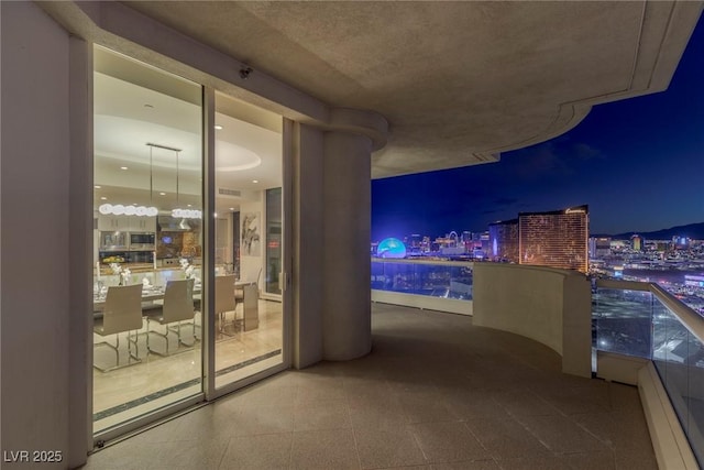 2877 Paradise Rd Unit 3202, Las Vegas, NV 89109 - view of balcony at twilight
