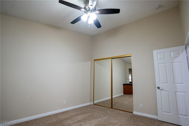 904 Swift Bear St, Henderson, NV 89002 - unfurnished bedroom with carpet flooring, a closet, and ceiling fan
