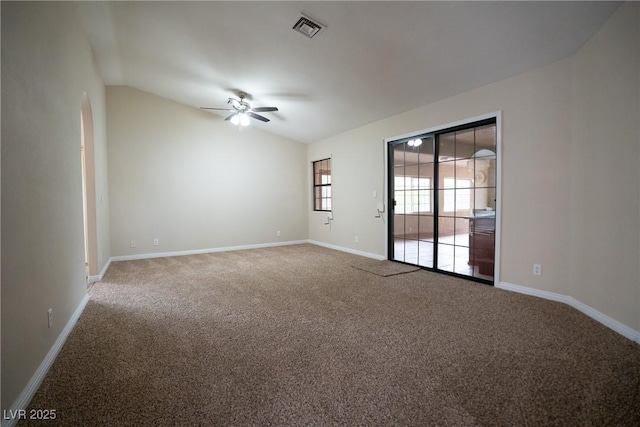 904 Swift Bear St, Henderson, NV 89002 - carpeted spare room with ceiling fan and vaulted ceiling
