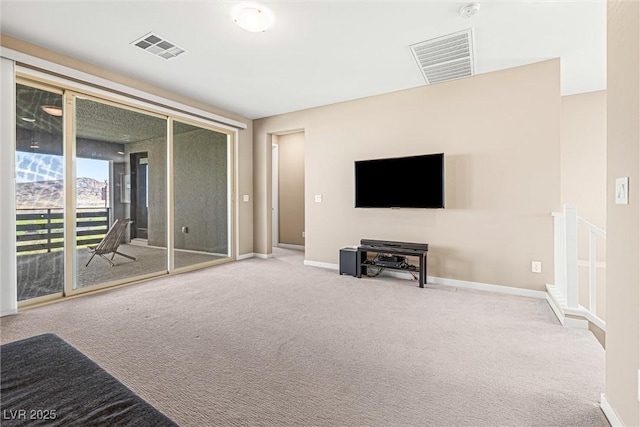 12415 Notch Trail Ave, Las Vegas, NV 89138 - unfurnished living room with carpet floors and baseboards