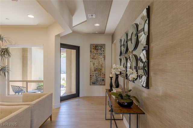 975 Amara Way, Henderson, NV 89052 - foyer featuring light wood finished floors and recessed lighting