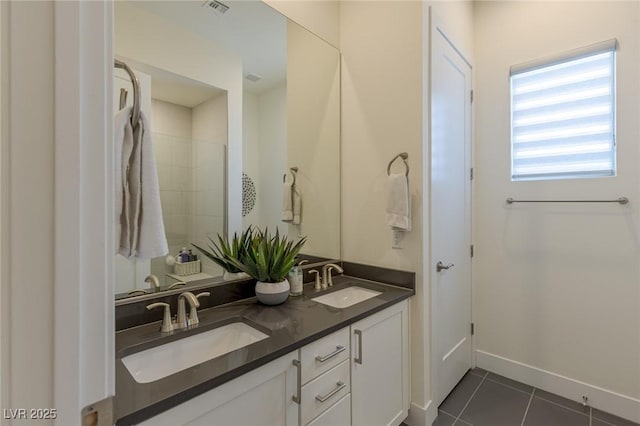 975 Amara Way, Henderson, NV 89052 - full bath with double vanity and tile patterned flooring