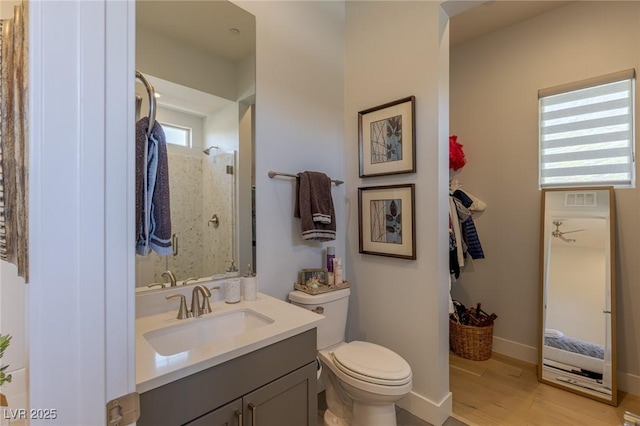975 Amara Way, Henderson, NV 89052 - full bathroom with vanity, wood finished floors, and a shower