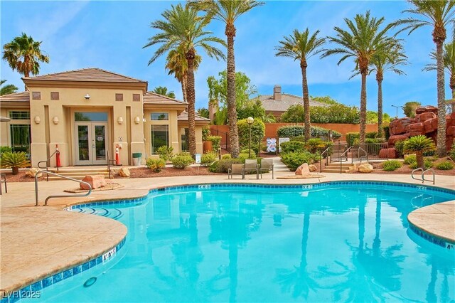 108 Valiente St, Las Vegas, NV 89144 - community pool with french doors and a patio