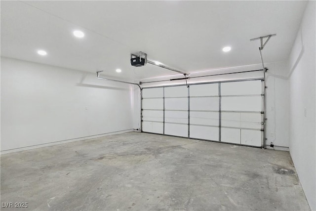 3326 Mount Charleston Dr, Pahrump, NV 89048 - garage featuring a garage door opener and recessed lighting