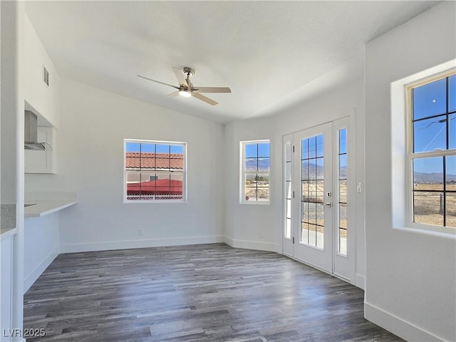 3326 Mount Charleston Dr, Pahrump, NV 89048 - unfurnished room featuring a ceiling fan and wood finished floors