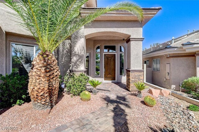 536 Pima Canyon Ct, Las Vegas, NV 89144 - property entrance with stucco siding