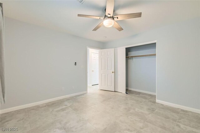 5425 Comchec Way Unit 103, Las Vegas, NV 89108 - unfurnished bedroom with a closet and a ceiling fan