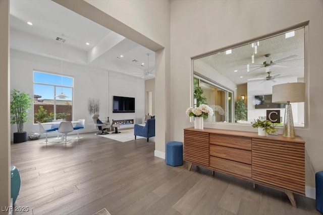 6804 Regency Stone Way, Las Vegas, NV 89148 - welcome area featuring ceiling fan, recessed lighting, and a high ceiling