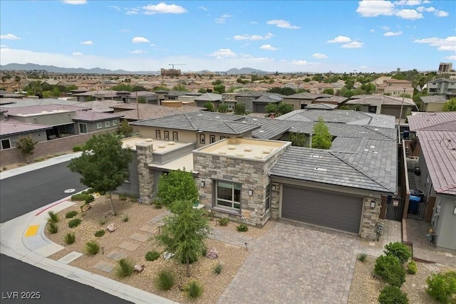6804 Regency Stone Way, Las Vegas, NV 89148 - aerial perspective of suburban area featuring mountains