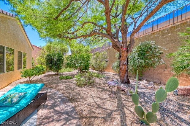 2205 Sandstone Cliffs Dr, Henderson, NV 89044 - fenced backyard with a patio