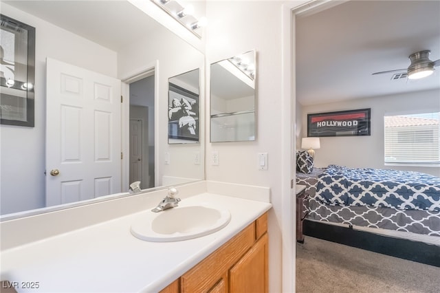 7459 Aurora Glow St, Las Vegas, NV 89139 - full bathroom featuring vanity, ceiling fan, and ensuite bathroom
