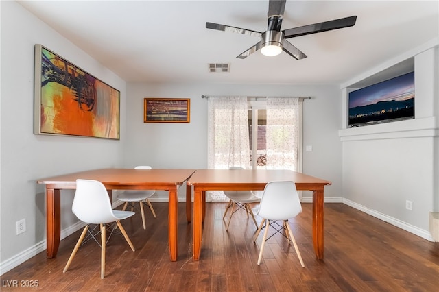 7459 Aurora Glow St, Las Vegas, NV 89139 - dining room featuring wood finished floors and ceiling fan