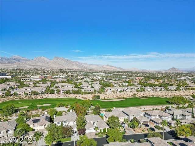 613 Pinnacle Heights Ln, Las Vegas, NV 89144 - aerial perspective of suburban area with mountains and a local golf course