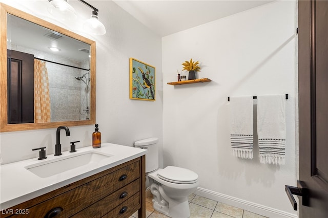200 Stonewood Ct, Las Vegas, NV 89107 - bathroom with tile patterned floors, vanity, and a shower with shower curtain