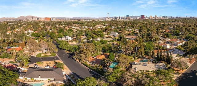 200 Stonewood Ct, Las Vegas, NV 89107 - aerial view of property and surrounding area featuring mountains and nearby suburban area