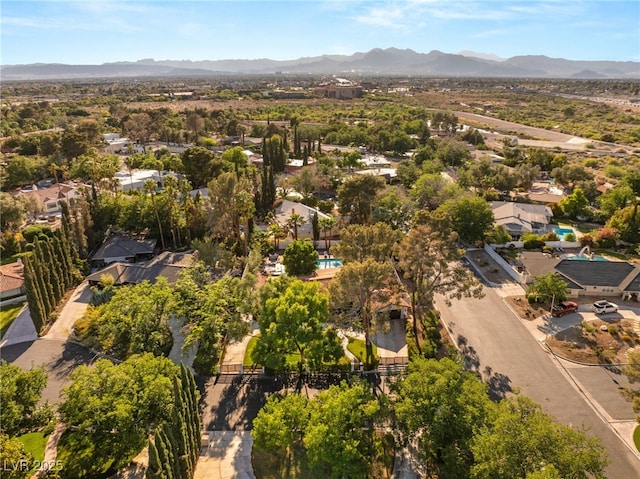 200 Stonewood Ct, Las Vegas, NV 89107 - aerial view of residential area featuring a mountain backdrop