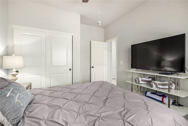 146 E Hawk Ave, Pahrump, NV 89060 - bedroom with a closet and a ceiling fan