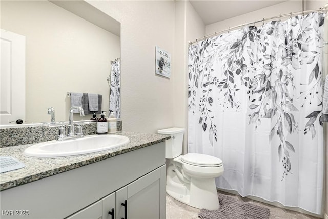 146 E Hawk Ave, Pahrump, NV 89060 - full bath with vanity, tile patterned flooring, and a shower with curtain