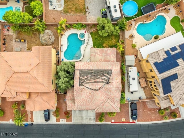 8929 Monte Oro Dr, Las Vegas, NV 89131 - drone / aerial view of a pool area