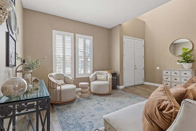 8929 Monte Oro Dr, Las Vegas, NV 89131 - living area with baseboards and wood finished floors