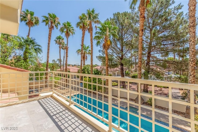 5228 Painted Lakes Way, Las Vegas, NV 89149 - balcony featuring view of pool area