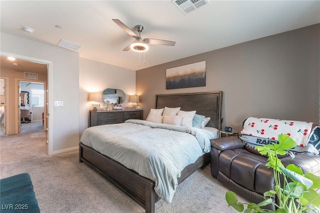 2620 Canary Yellow Ct, North Las Vegas, NV 89086 - bedroom with light colored carpet and a ceiling fan