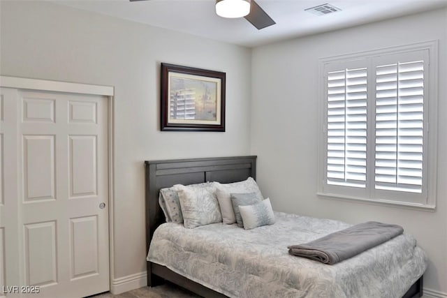 11240 Romette Ct, Las Vegas, NV 89141 - bedroom with a ceiling fan and baseboards