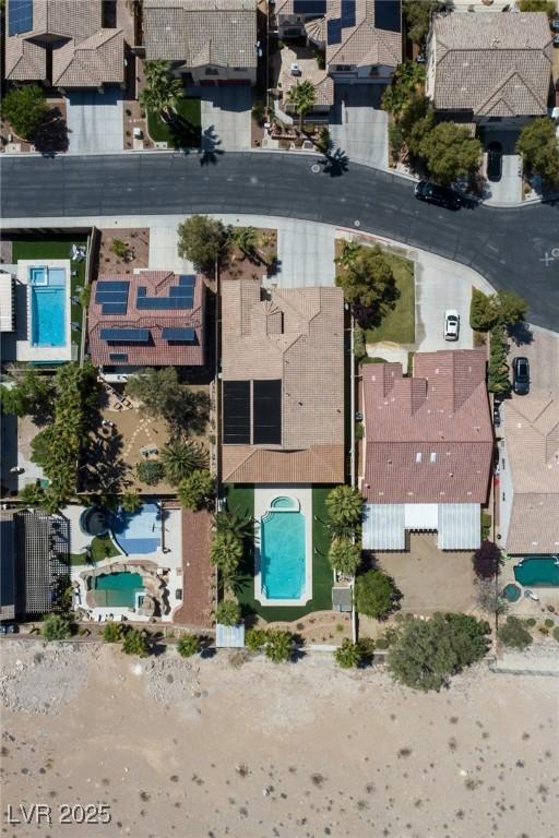 11240 Romette Ct, Las Vegas, NV 89141 - aerial view of a pool area