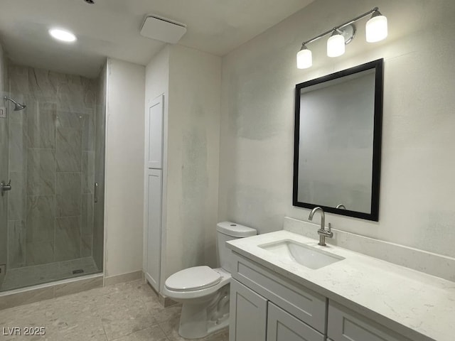 4575 Dean Martin Dr Unit 705, Las Vegas, NV 89103 - full bath featuring vanity, a stall shower, and tile patterned floors