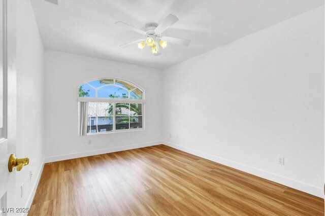 9824 Babys Breath Ct, Las Vegas, NV 89183 - unfurnished room with light wood finished floors and ceiling fan