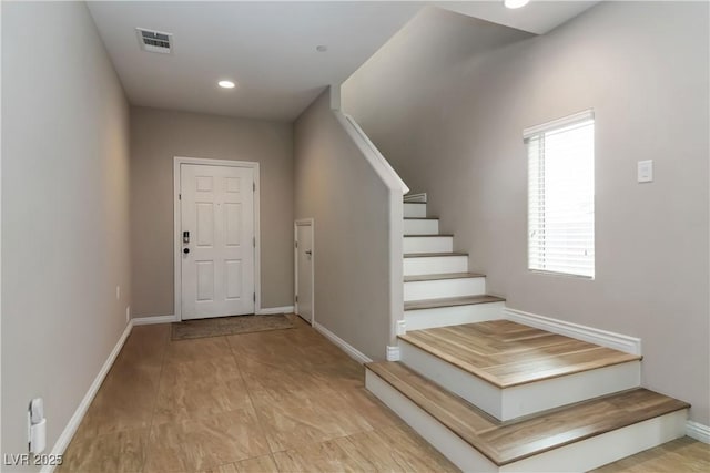 176 Dunblane St, Henderson, NV 89012 - foyer with stairs and recessed lighting