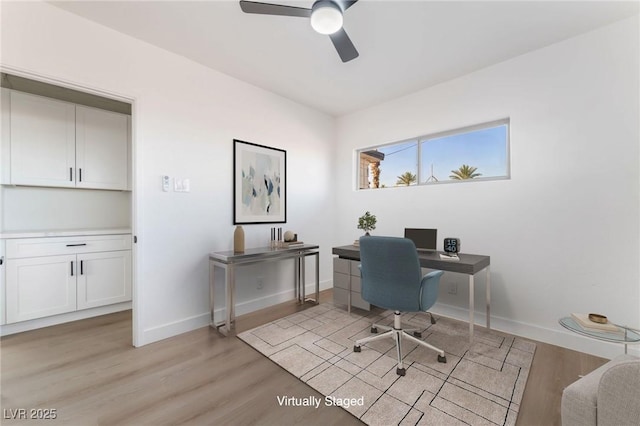 2 Utah Way, Henderson, NV 89015 - office area with ceiling fan and light wood-type flooring