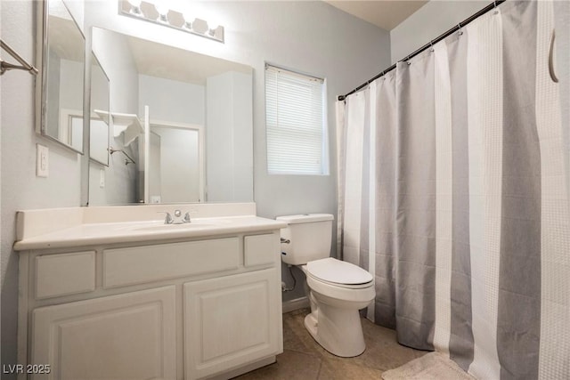 1598 Cowboy Chaps Pl, Henderson, NV 89002 - bathroom featuring vanity, tile patterned flooring, and curtained shower