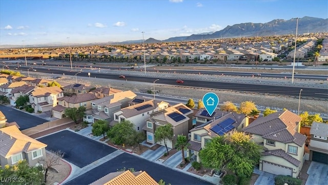 8325 Winterchase Pl, Las Vegas, NV 89143 - aerial perspective of suburban area featuring a mountain backdrop