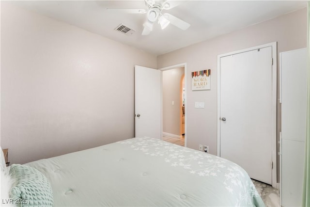 2093 Seahurst Dr, Las Vegas, NV 89142 - bedroom featuring a ceiling fan and a closet