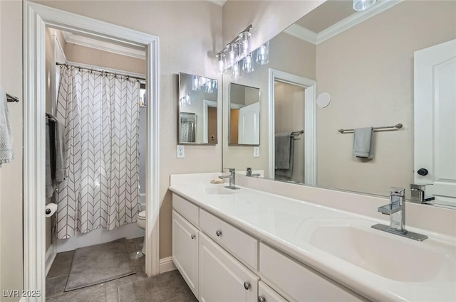 7404 Wittig Ave, Las Vegas, NV 89131 - full bath featuring double vanity and ornamental molding