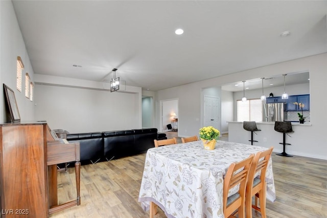 2766 Mintlaw Ave, Henderson, NV 89044 - dining area featuring light wood finished floors and recessed lighting