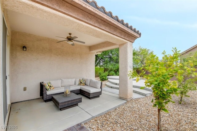 2766 Mintlaw Ave, Henderson, NV 89044 - view of patio / terrace featuring ceiling fan and outdoor lounge area