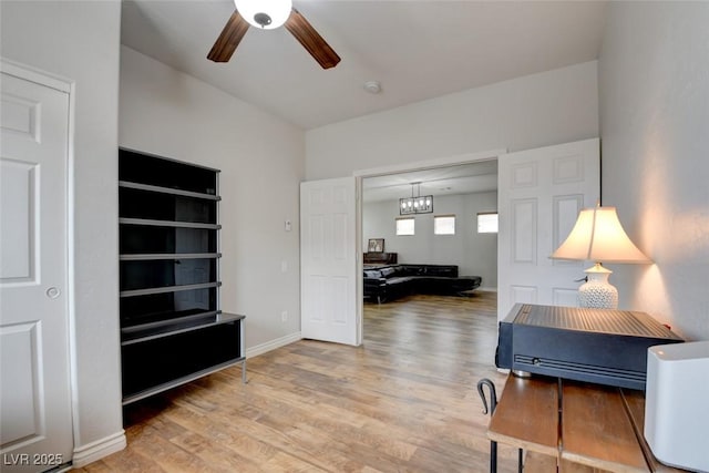 2766 Mintlaw Ave, Henderson, NV 89044 - sitting room featuring ceiling fan and light wood-style floors