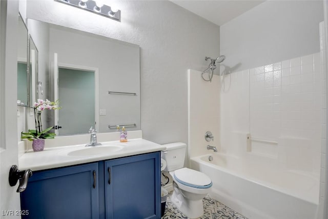 2766 Mintlaw Ave, Henderson, NV 89044 - bathroom with vanity, shower / bathtub combination, and tile patterned floors
