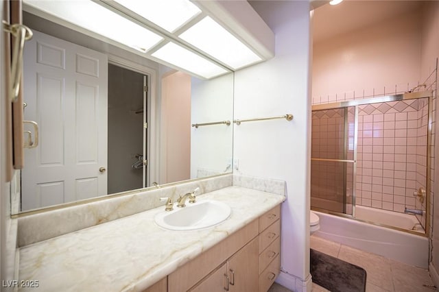 8925 Wild Creek Ct, Las Vegas, NV 89117 - full bath with vanity, enclosed tub / shower combo, and tile patterned floors