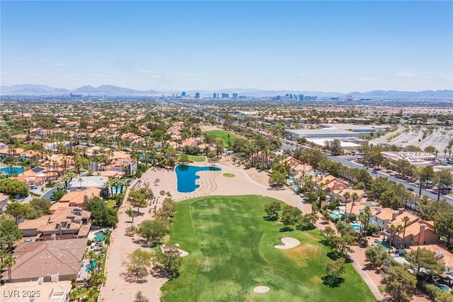 8925 Wild Creek Ct, Las Vegas, NV 89117 - aerial perspective of suburban area featuring mountains and a golf club
